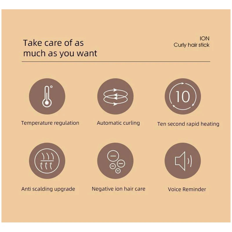 Automatic Rotating Hair Curler Stick – 32mm Electric Barrel