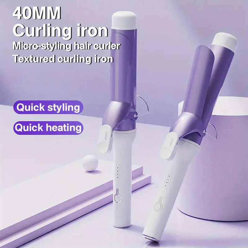 40mm Professional Curling Iron – Fast-Heating Big Barrel with 4 Temperature Settings