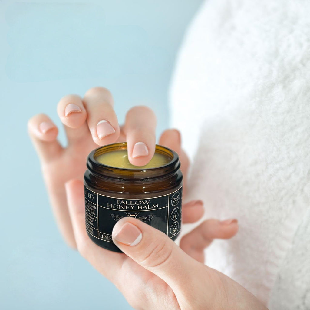 Honey Tallow Balm – Grass-Fed Tallow & Raw Honey Deep Hydration Balm