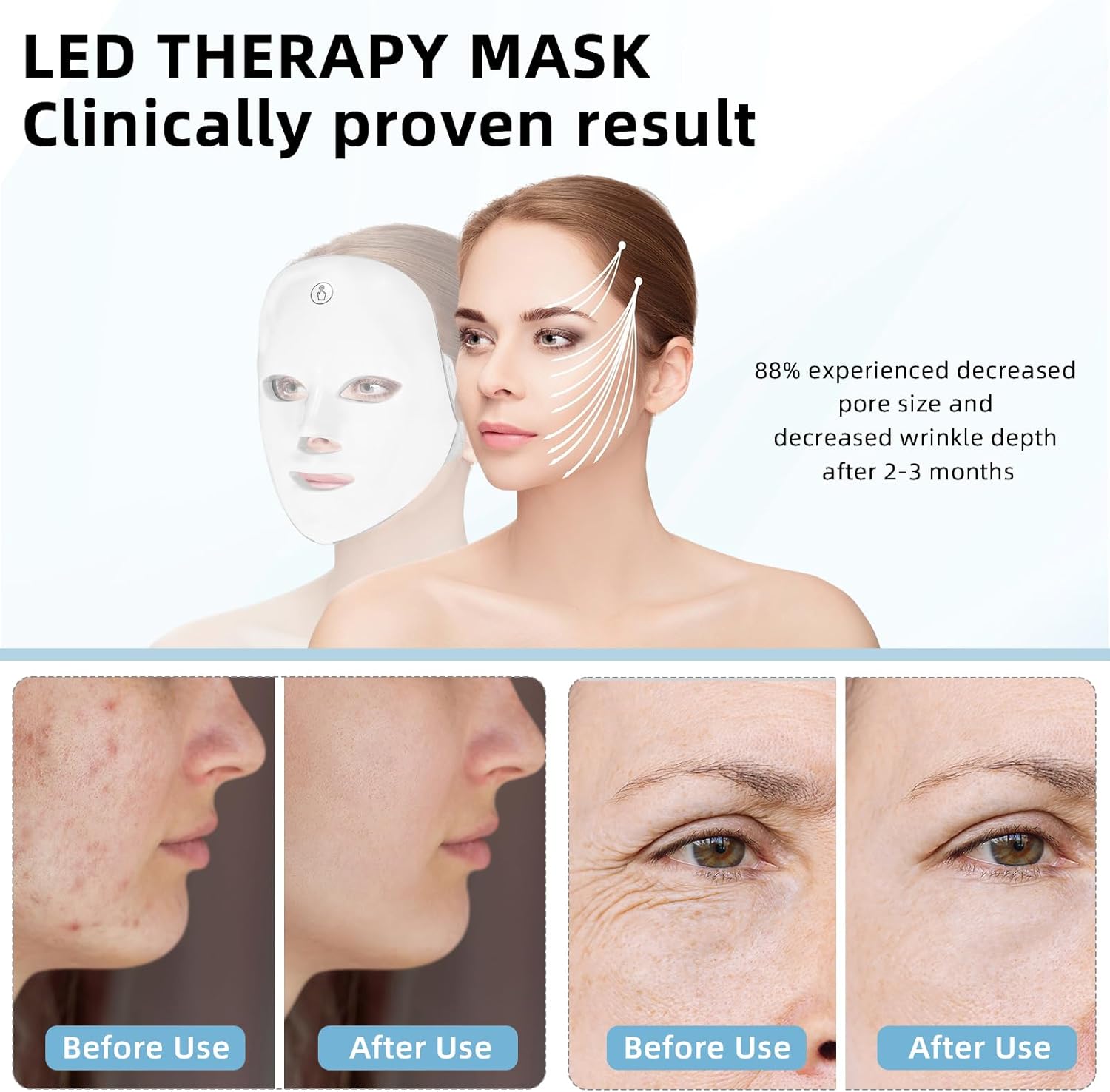 Cordless 7-Color LED Light Therapy Skin Mask