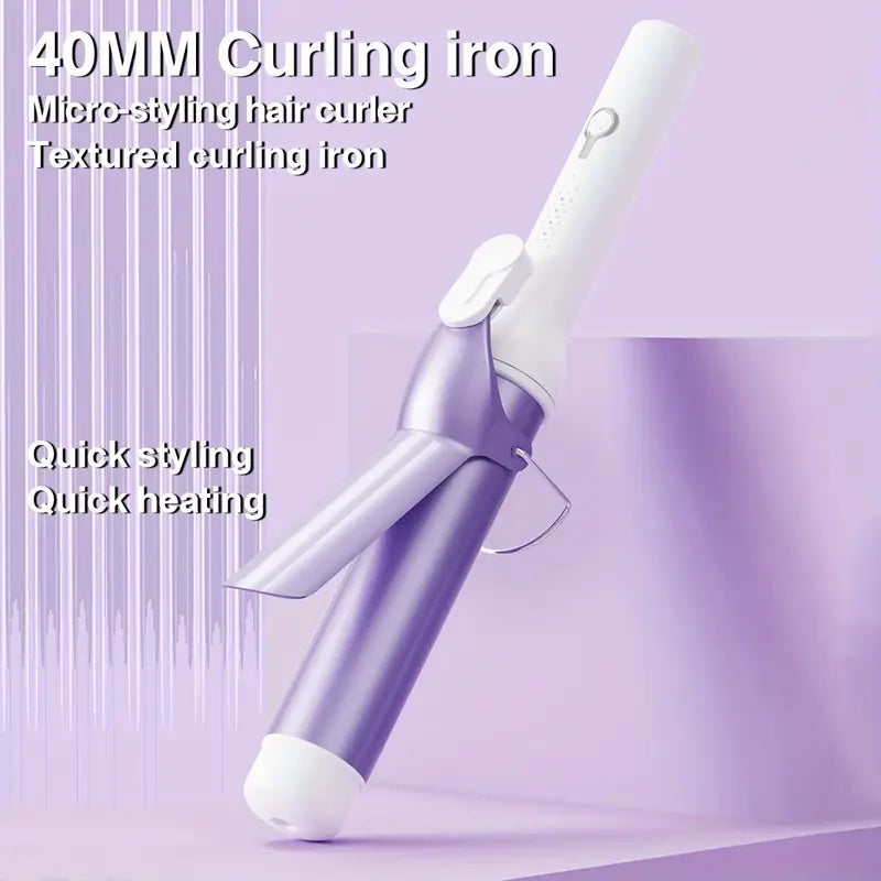 40mm Professional Curling Iron – Fast-Heating Big Barrel with 4 Temperature Settings
