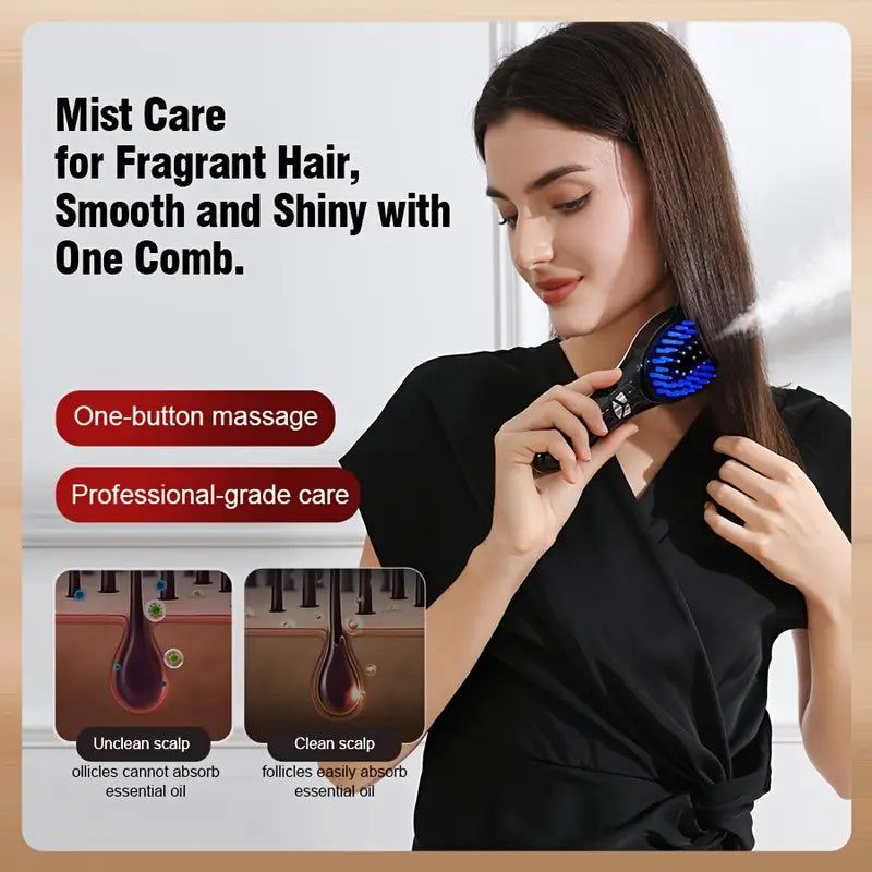 2-in-1 Ionic Hair Dryer & Straightening Comb – Smooth Styling Made Easy