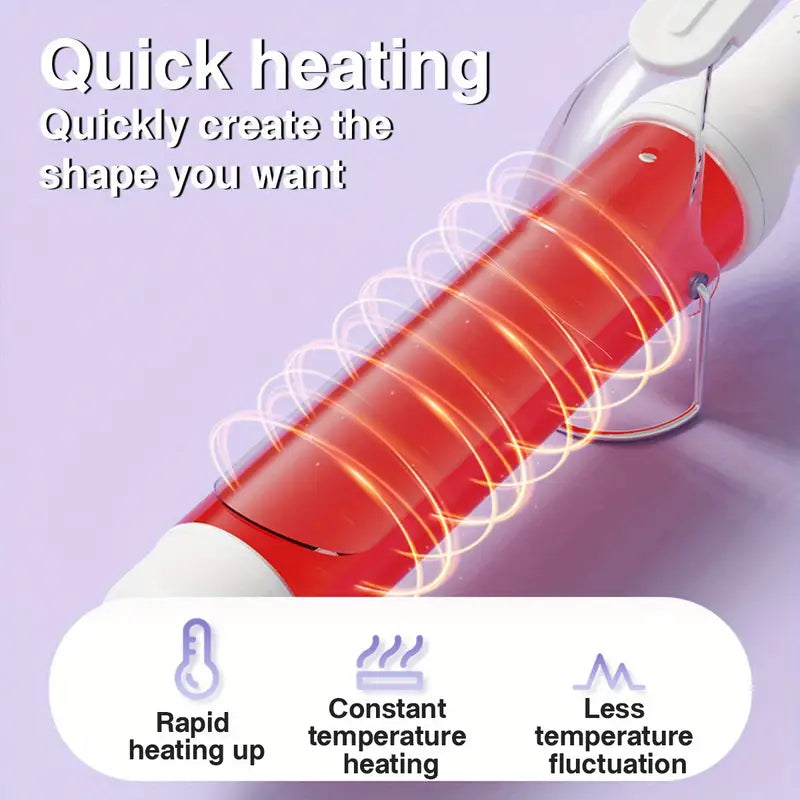 40mm Professional Curling Iron – Fast-Heating Big Barrel with 4 Temperature Settings