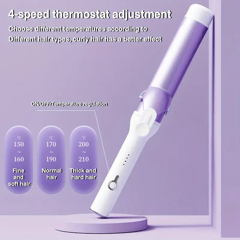 40mm Professional Curling Iron – Fast-Heating Big Barrel with 4 Temperature Settings